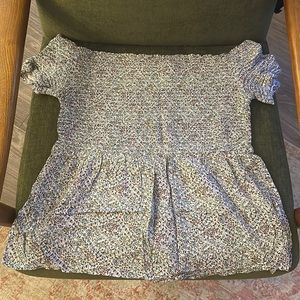Old Navy Floral Smocked Off the Shoulder Top
